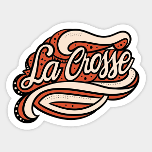 La Crosse Wisconsin Fancy Script Graphic Sticker